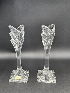 Vintage Crystal Taper Candles From Mikasa